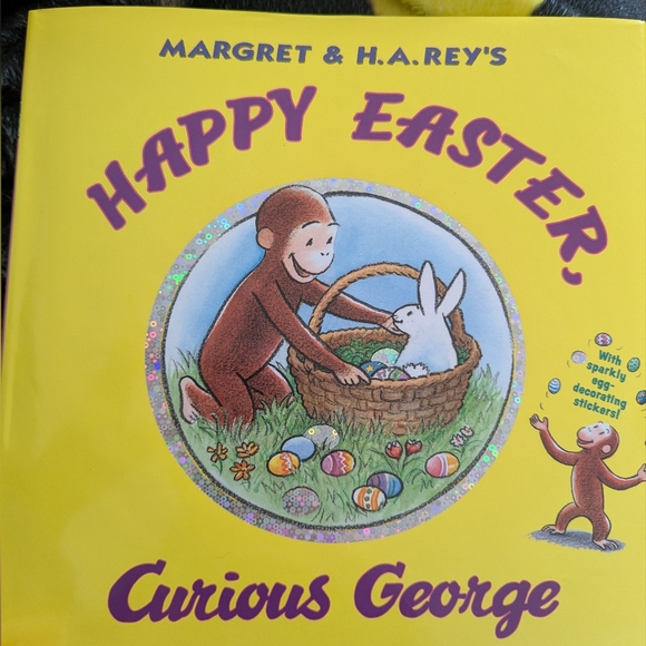 Houghton Mifflin Other - Curious George Happy Easter, Curious George Book by Margret Rey, H.A.